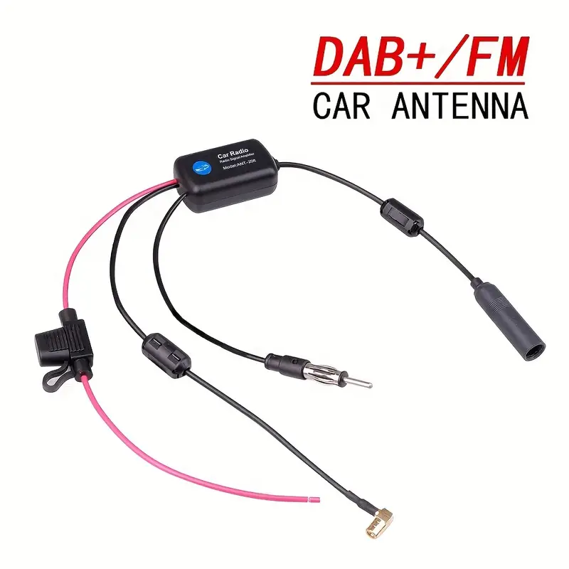 DAB+FM+Antenne Stéréo Pour Voiture Câble Adaptateur De Répartiteur  D'antenne Amplificateur De Signal Radio 12V Booster De Signal D'antenne  Accessoires