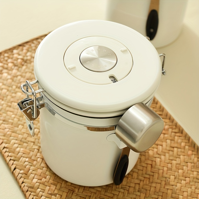 Stainless Steel Airtight Coffee Container Spoon Storage - Temu Canada