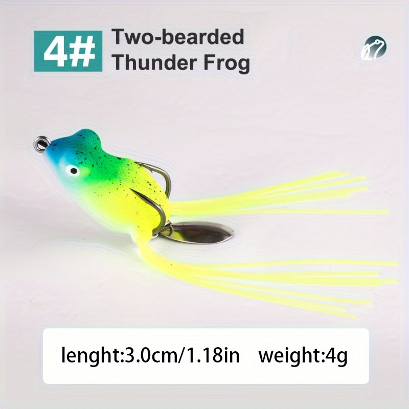Bionic Soft Frog Artificial Fishing Lure Barbed Double Hook - Temu
