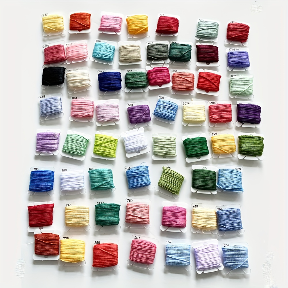 24pcs Cross Stitch Floss Thread For Clothing Diy, Hand Embroidery, Mending,  Insole Decoration