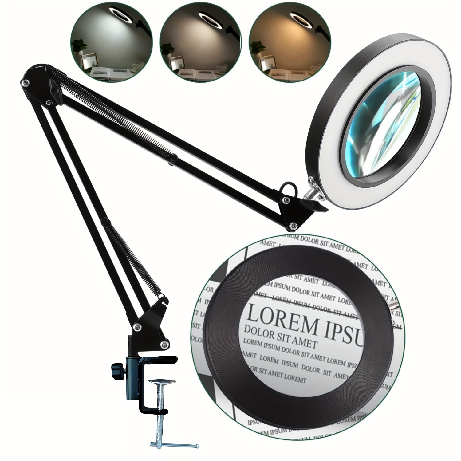 Magnifying Glass Lens With Light 2.5x 45x Hd Magnifying Led - Temu
