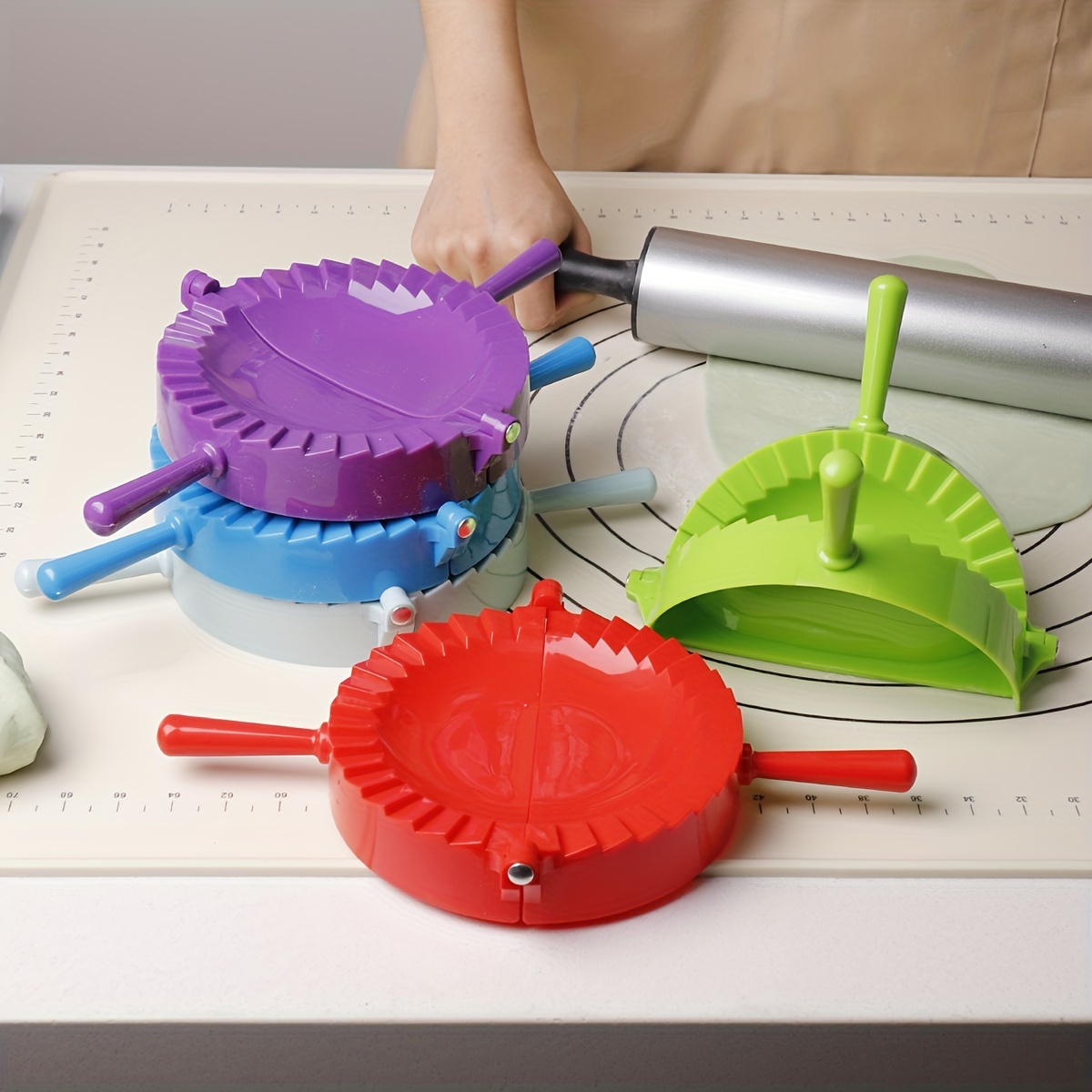 1pc Automatic Dumpling Machine Double-Headed Press Dumpling Mold DIY  Kitchen Gadget Accessories