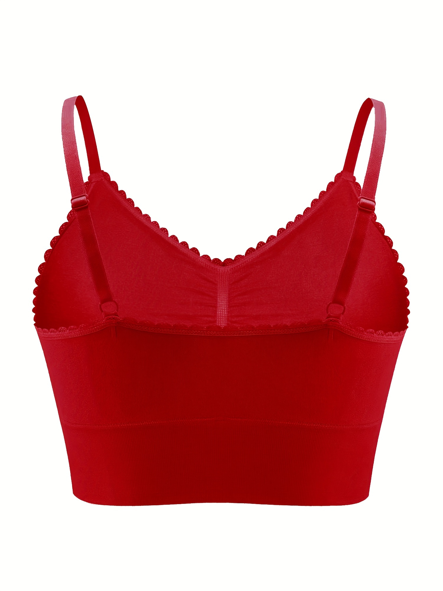 Extra Large Size M-5xl Everyday Bras For Women Full Cover Brassiere Yoga  Sports Bras Sleep Bra Wire Free Tank Tops Bandeau (Color : Red, Size 