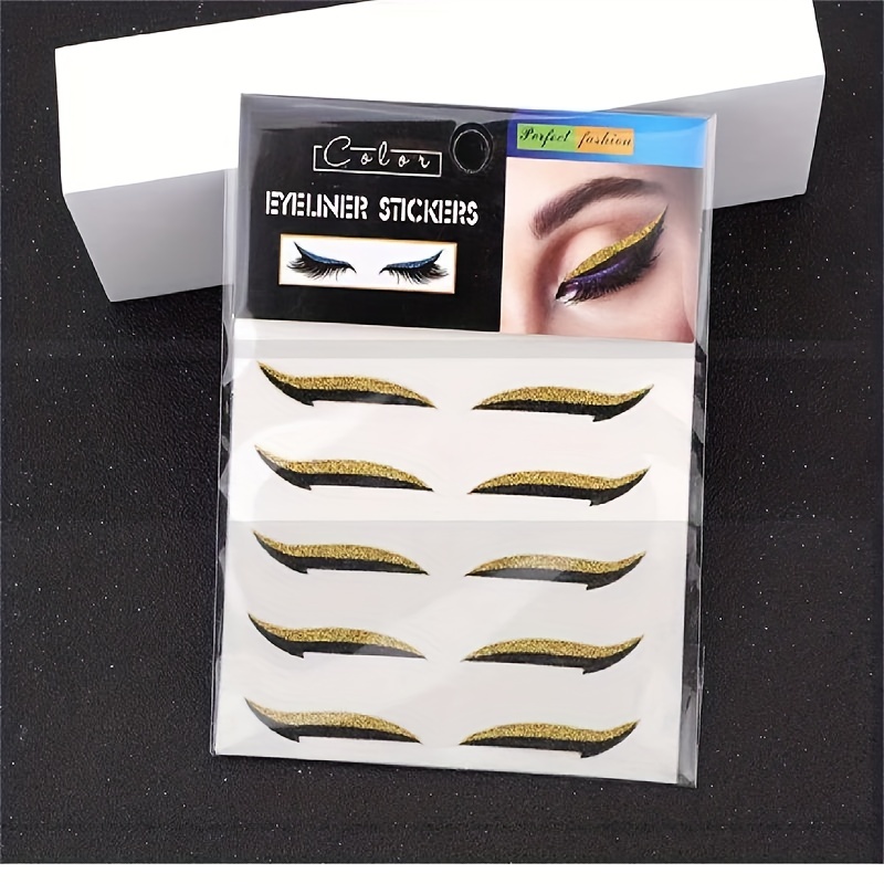 Glitter Eyeliner Stickers Instant Eye Line Strip Self-Adhesive Makeup Tool