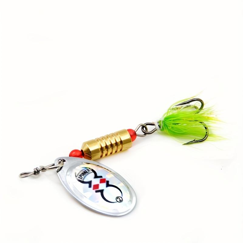 10Pcs Fishing Lures Spinnerbaits Bass Trout Salmon Hard Metal Spinner Baits  Box