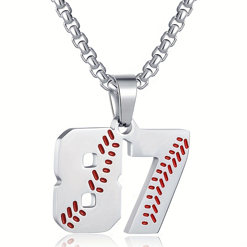 Sterling silver clearance baseball pendant