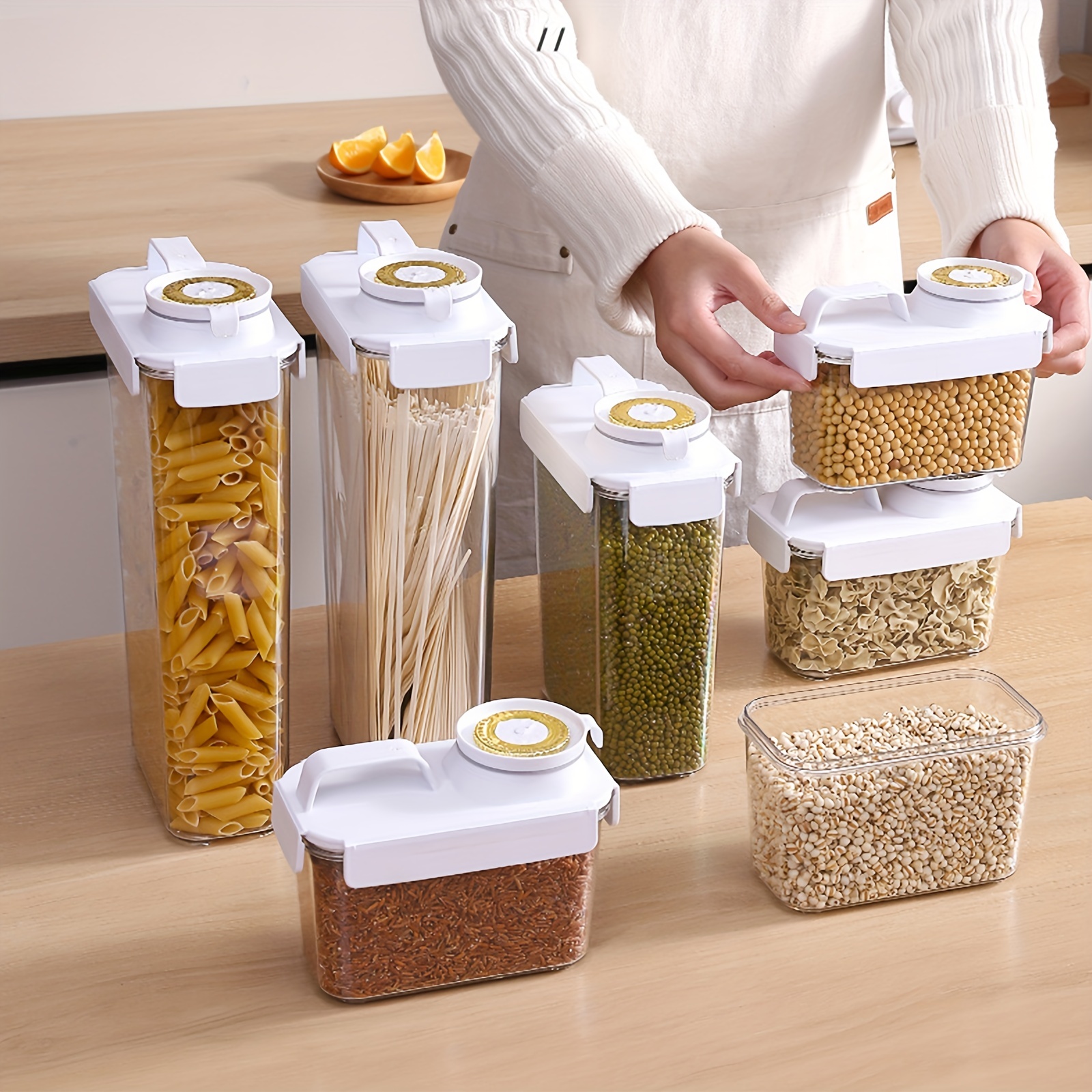 1pc Square Grain Storage Box, Moisture-proof Insect-proof Food