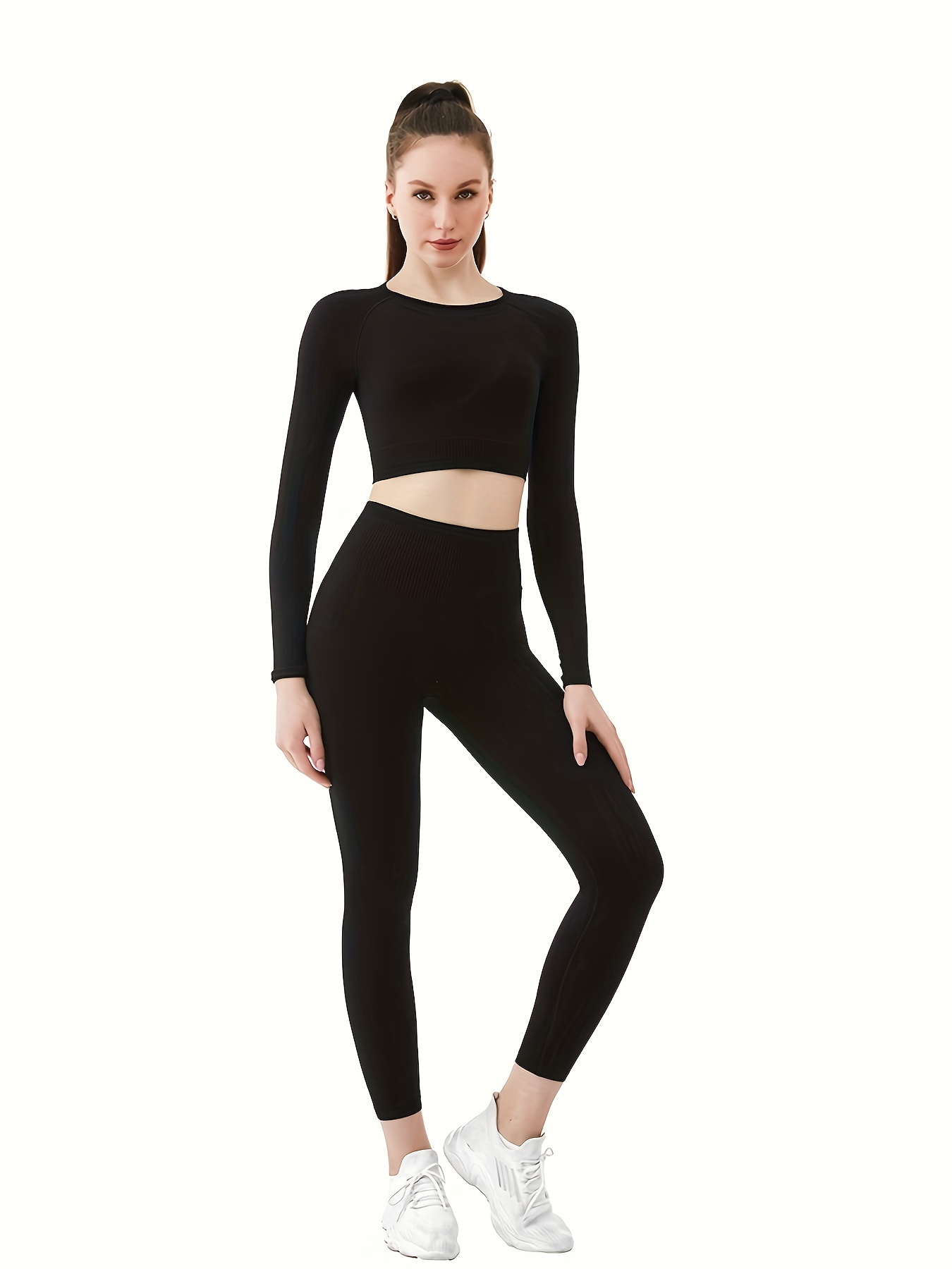Workout Outfit 3 Piece Seamless Stretch suits – YOGADEPT