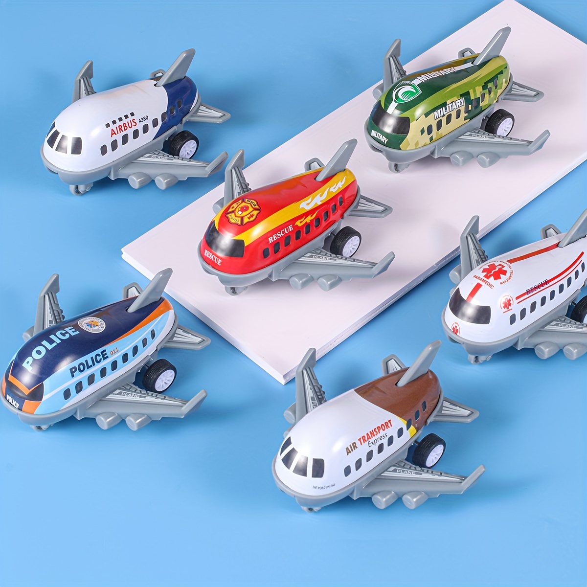 6pcs Alloy Mini Aircraft Diecast Planes, Pullback Mechanism, Jet Plane Toys