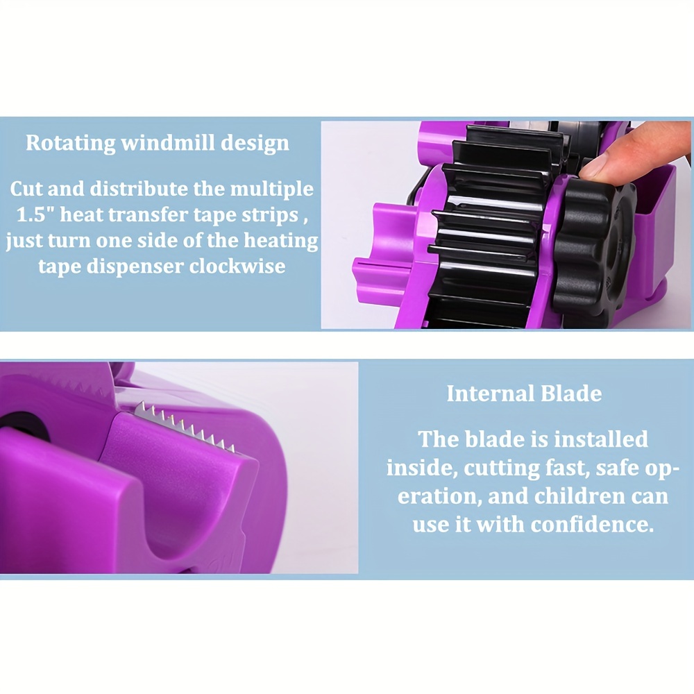 Multifunctional Tape Holder Tape Cutter Purple Large Roller - Temu