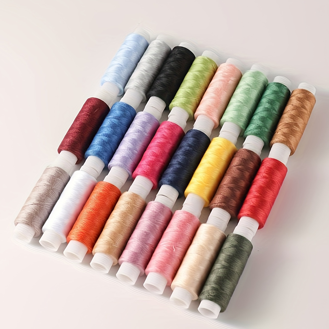 Sewing Thread Assortment Cotton Spools Thread Set 24 Colors 1000