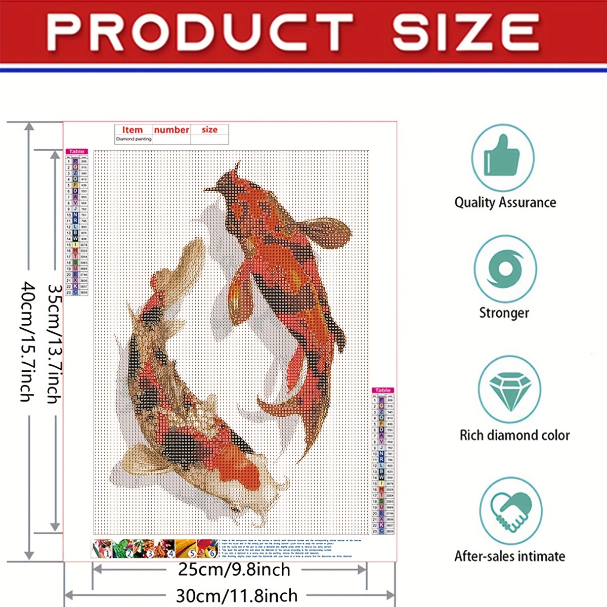 Diamond Painting Embroidery Ornamental Carp Pattern 5d Diy Diamond