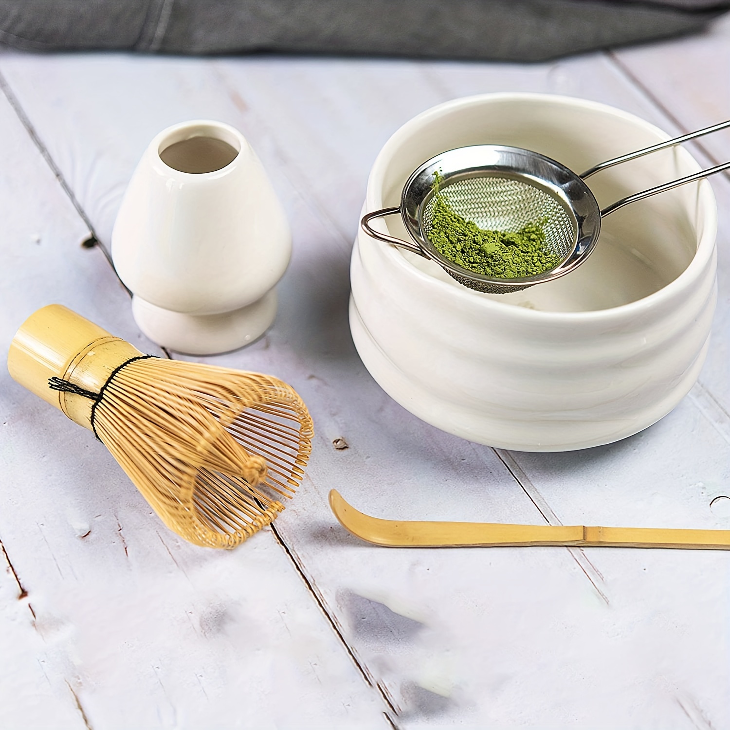 Japanese matcha tea set matcha bowl bamboo whisk holder tray matcha set -  AliExpress