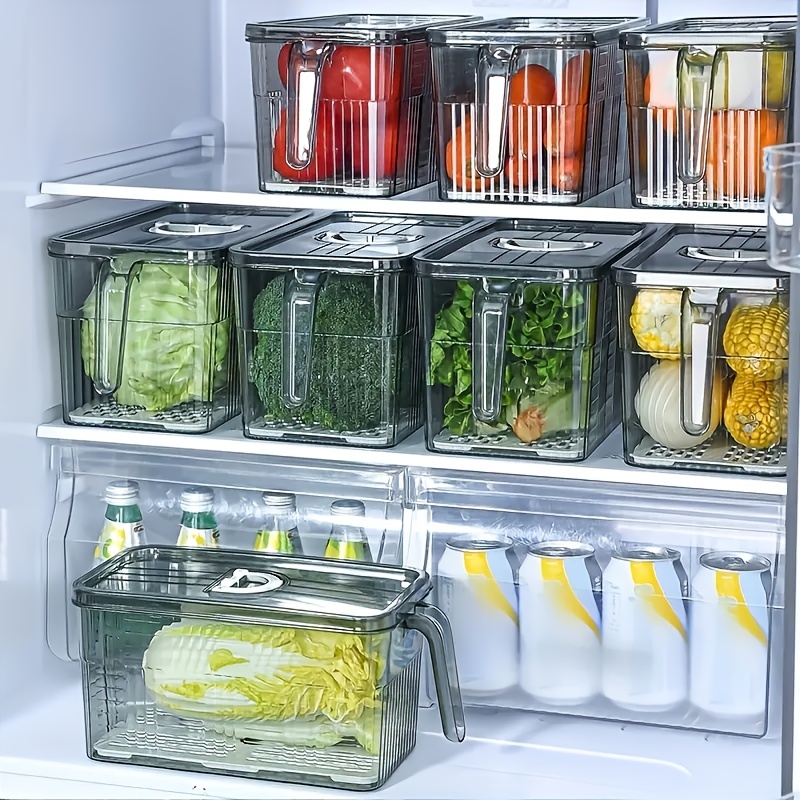 2pcs/set Japanese Style Refrigerator Storage Box, Drawer Type