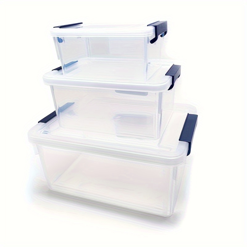 Small Storage Bins Stackable Plastic Storage Box With Lid - Temu