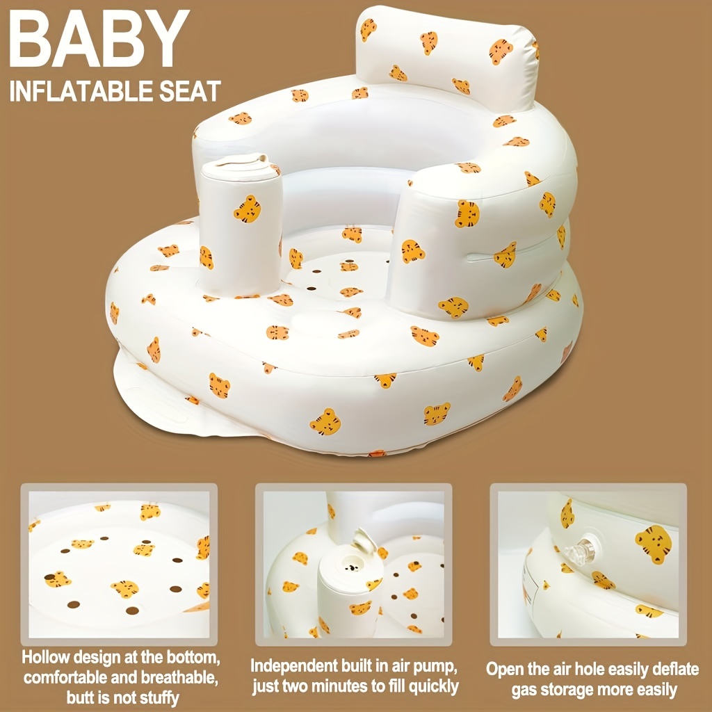 Baby Inflatable Seat with Built-In Air Pump for Babies 3-36 Months