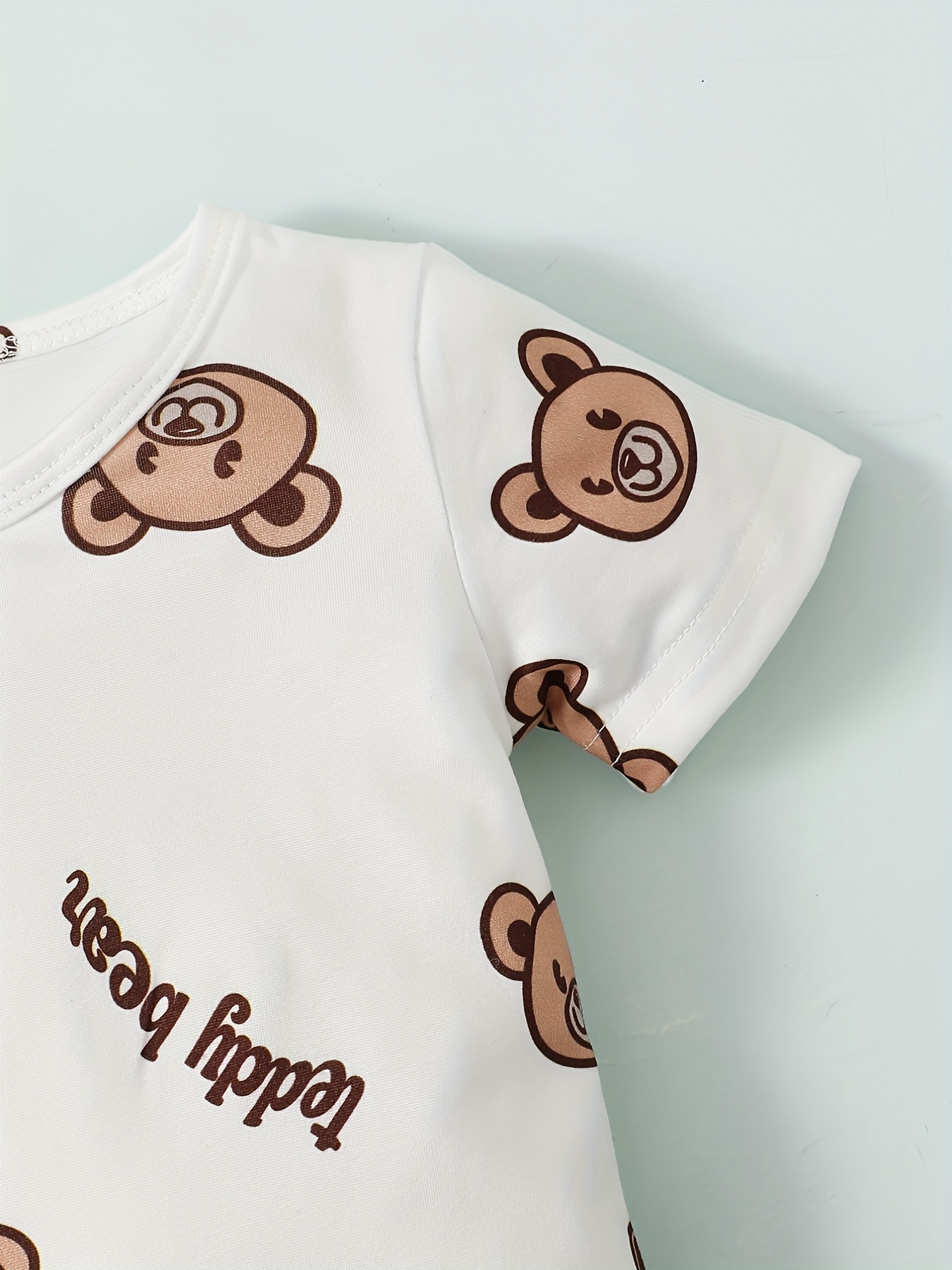 Baby Boy/Girl 95% Cotton Short-sleeve Cartoon Animals Print Romper