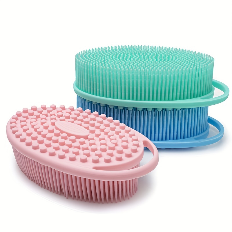 FRCOLOR Bath Brush Baby Shampoo Scalp Shampoo Kid Shampoo Body Spa Brush  Silicone Body Exfoliating Brush Silicone Shower Scrubber Massage Bath Brush Cleaning  Scrubbers Bath Brushes Sponge