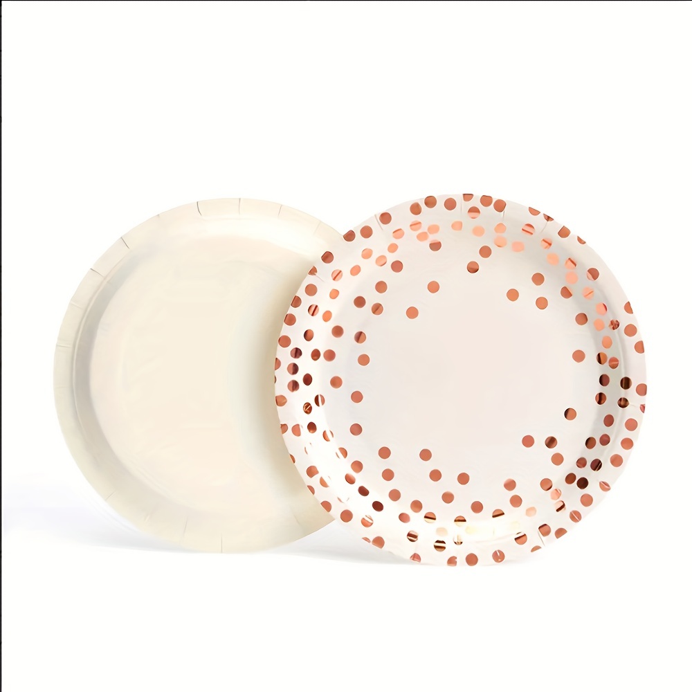 Rose Gold Paper Plates - Ideal for Parties and Celebrations
