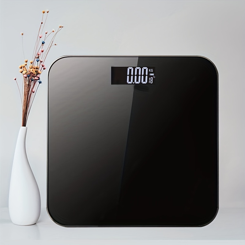 Nutri Fit BMI Scale Digital Body Bathroom Scale Body Mass Index Body Weight Analyzer for Heavy Duty 400 lbs Large Backlight Display Black
