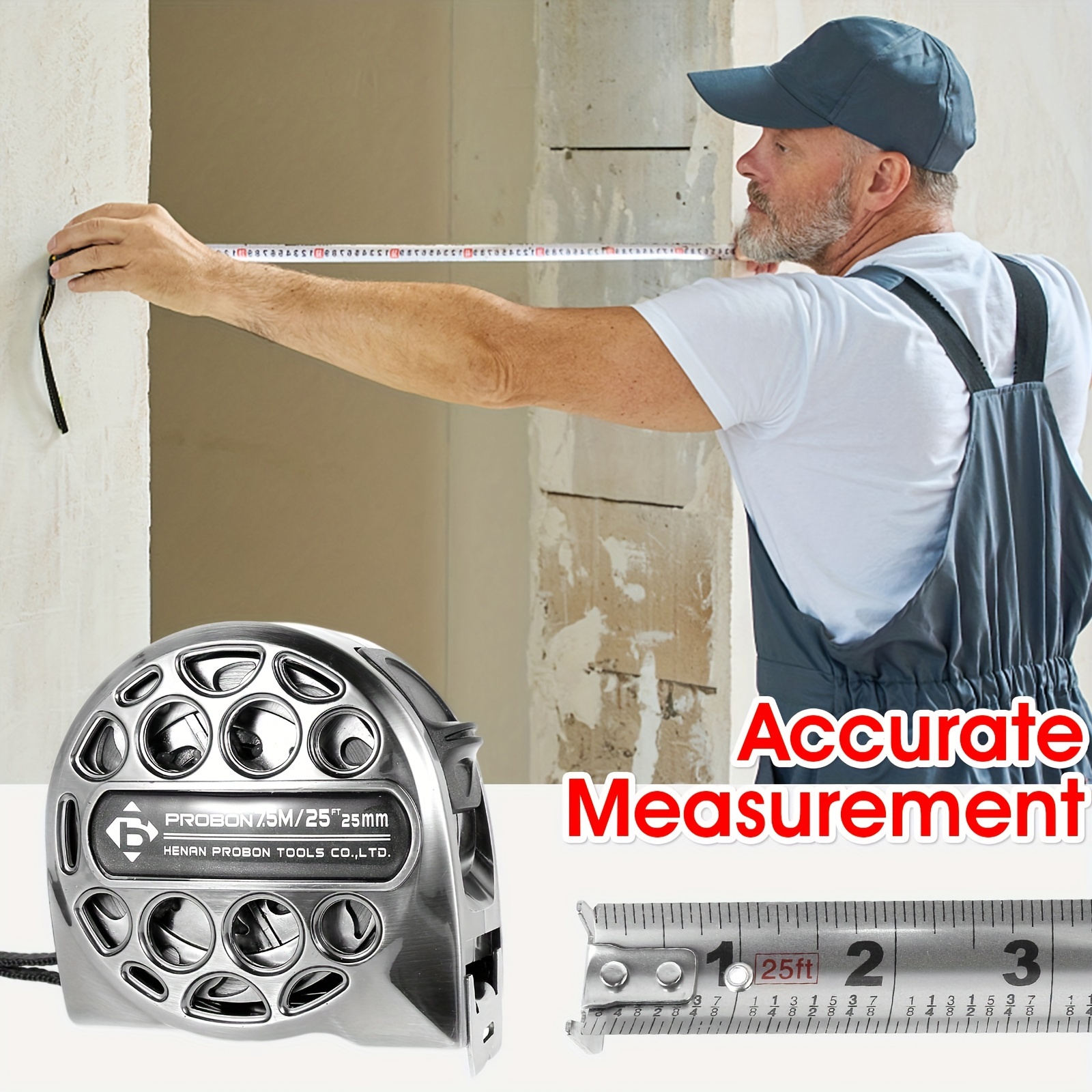 Stainless Steel Measuring Tape Clip: Get Accurate - Temu