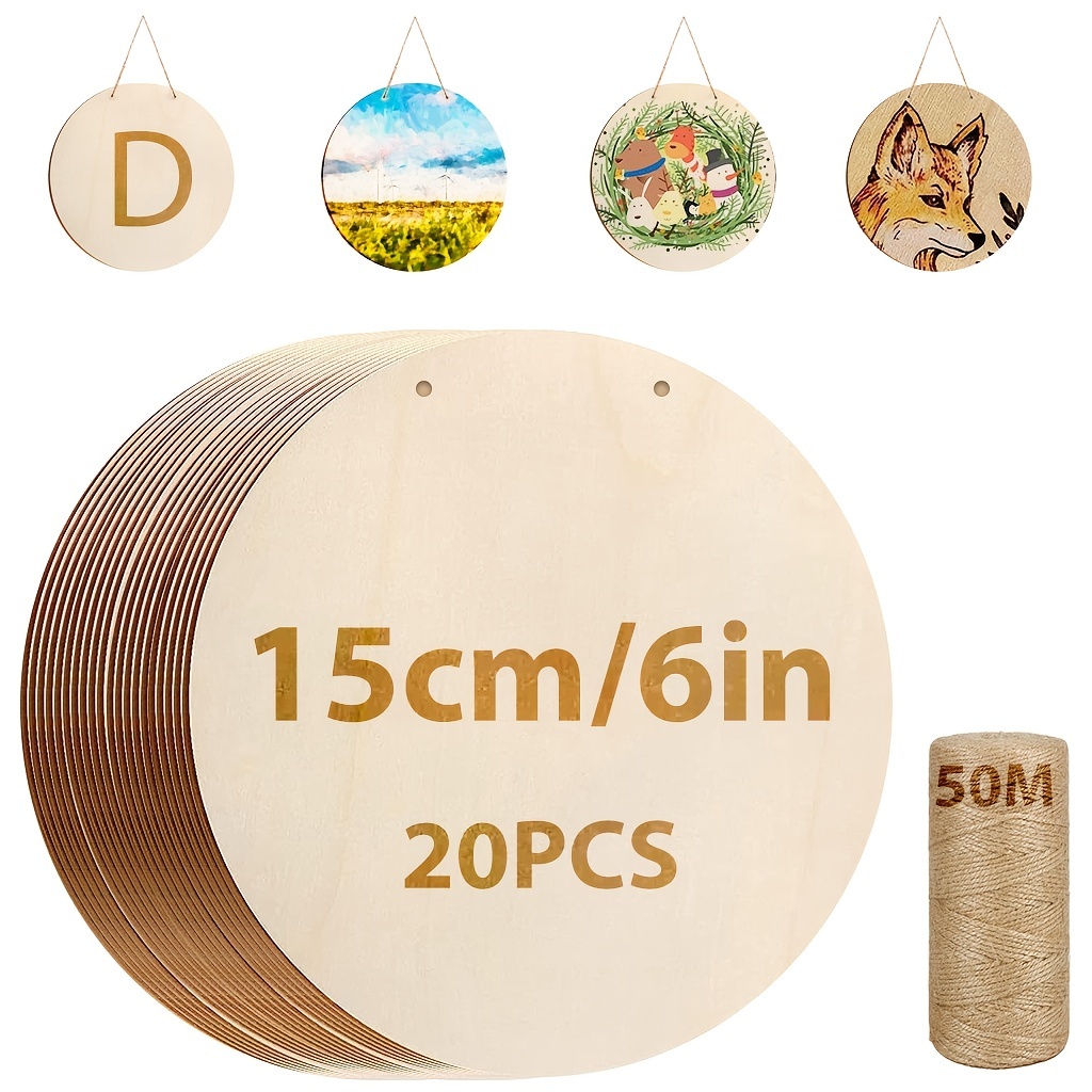 5pcs 12 Inch Wood Circles For Crafts, 5pcs Crafts Wood Rounds, DIY Wooden  Blanks For Cricut Projects, Door Hanger, Wood Burning, Painting, Valentines