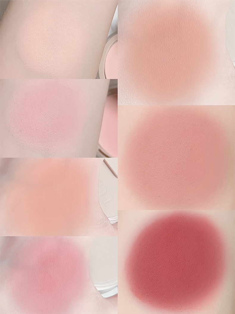 Long Lasting Waterproof Facial Honey Powder Blush with Creamy Texture, Lightweight, Non-Dry, Fresh, Sweet Natural Nude Color and Containing Plant Squalane