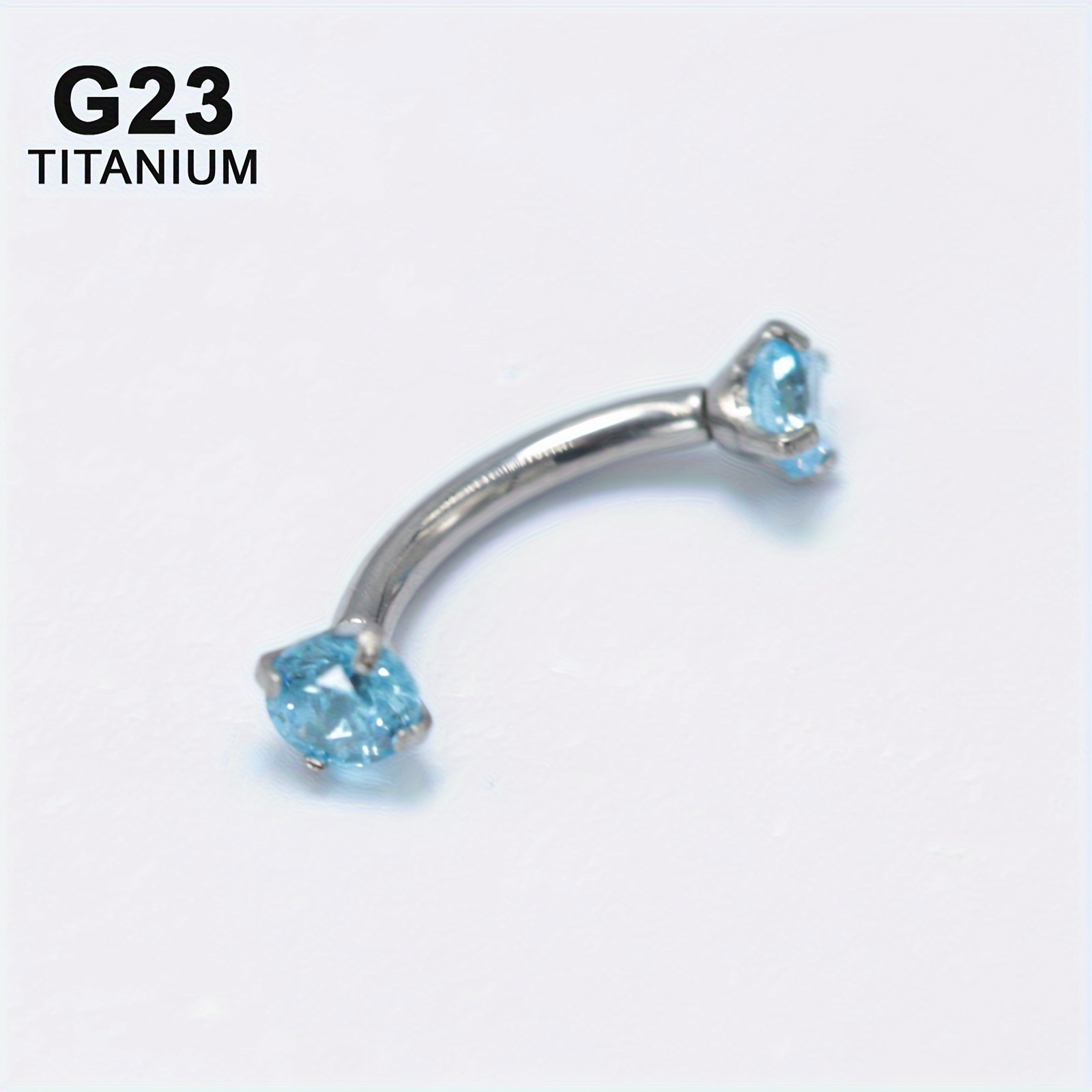 G23 Titanium Internally Threaded Bezel Set Opal Eyebrow Ring – APM