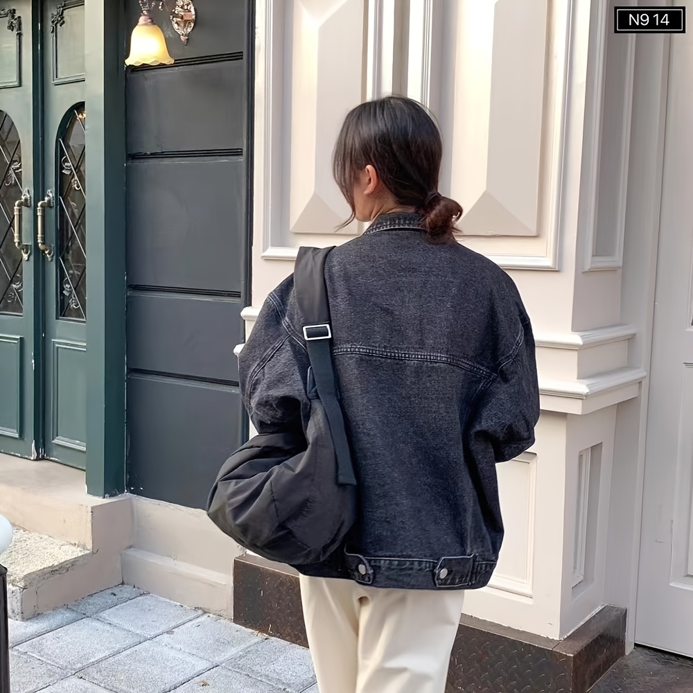 Minimalist Nylon Sling Bag, Streets of Seoul