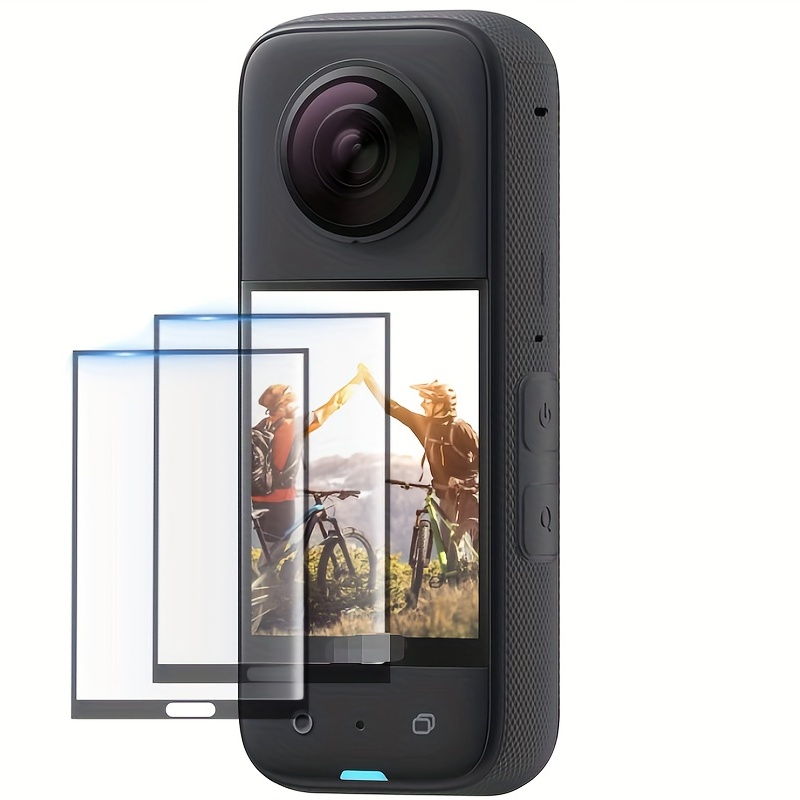  CYNOVA Insta 360 X3 Sticky Lens Guard Screen Tempered Film Set,  Screen Protector for Insta360 X3 Accessories LCD Tempered Glass 9H Hardness  : Electronics
