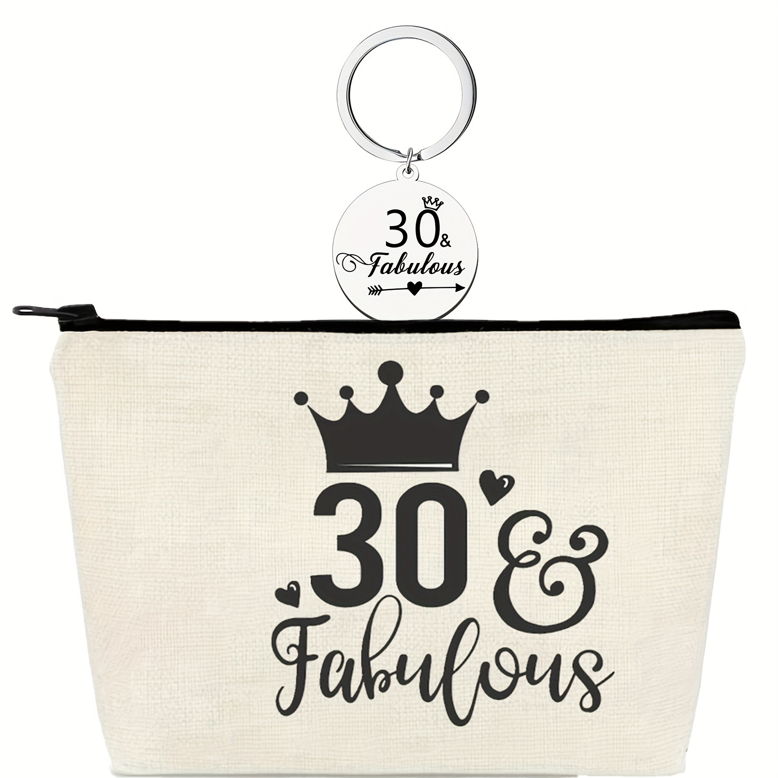 30th Birthday Gifts For Her, Cosmetic Bag And Keychain, 30 Year Old Birthday  Gifts For Women Daughter Sister Bestie - Temu