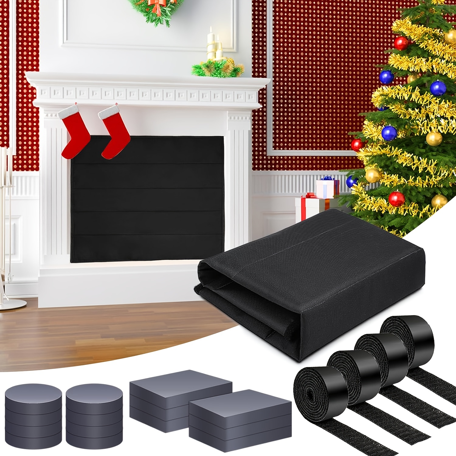 Magnetic Fireplace Cover for inside Fireplace Stops Heat Loss