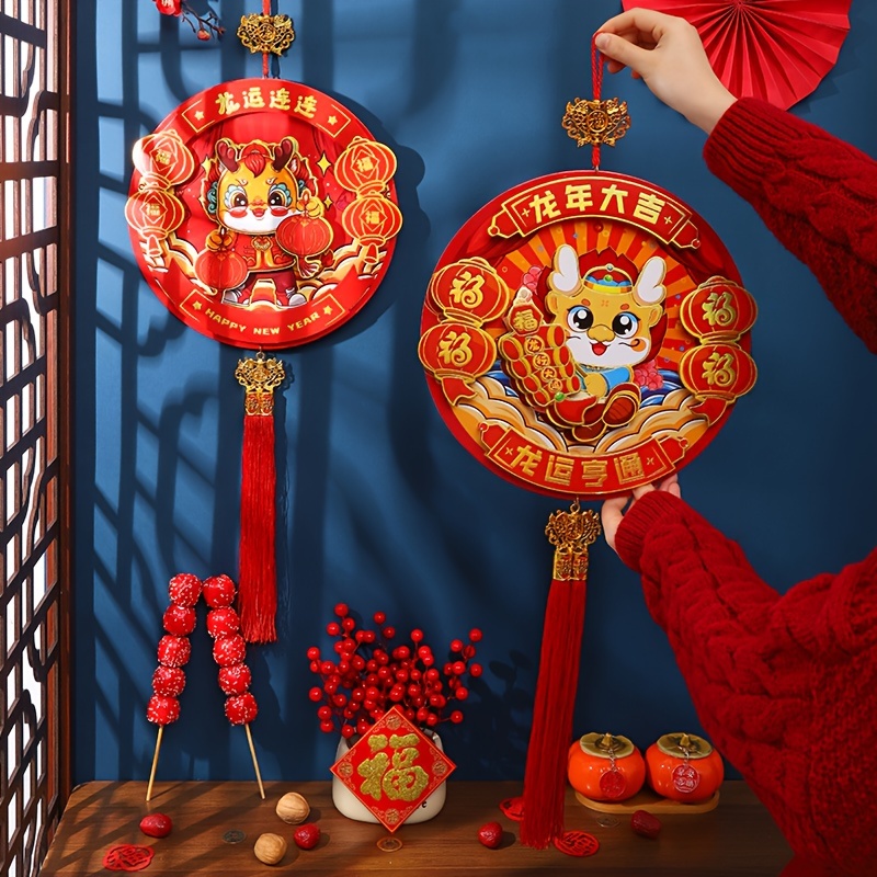 HUNYA Pièce Commémorative de L'année du Dragon, Pièce de Monnaie de L'année  du Dragon, Pièces de Dragon du Nouvel an Chinois, Pièce Porte-Bonheur