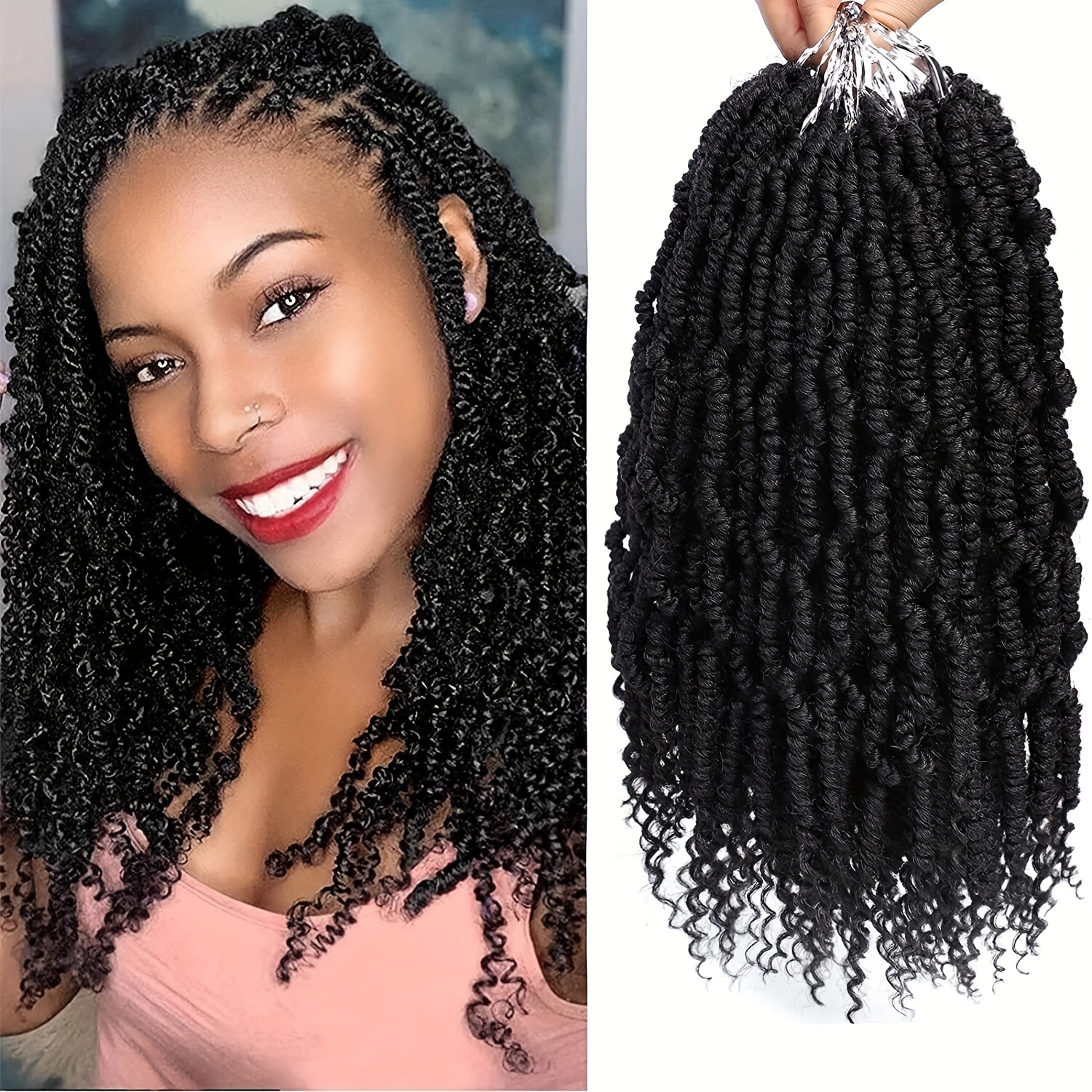 Natural Mini Twists With Extensions - Temu
