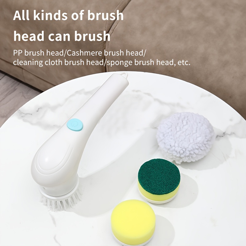 Generic Household Electric Spin Scrubber Cordless Electric Mop Handheld Shower  Cleaner Brush with 6 Replaceable Brush Heads