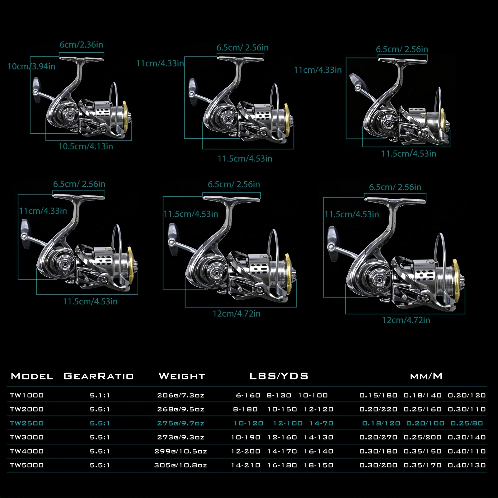 LEOFISHING Ultra Lightweight Aluminum Spinning Reel - 5.5:1 Gear Ratio,  12+1BB Power, Ultra Smooth Performance for Saltwater & Freshwater Fishing!