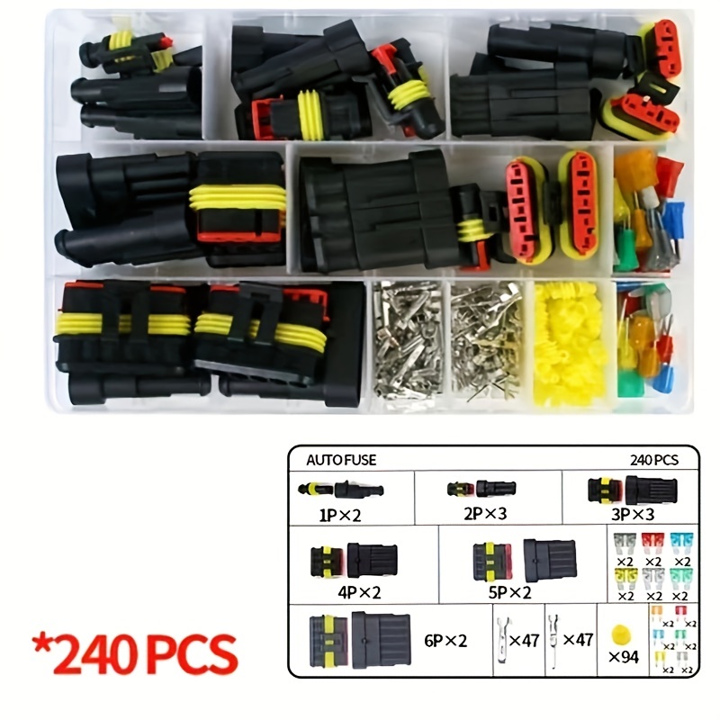 352pcs 1 2 3 4 Pin Spina Kit Connettori Impermeabili - Temu Italy