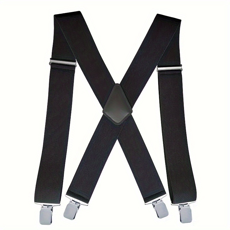1 Pair Of Men's Adult X Shaped Elastic Webbing Suspender With