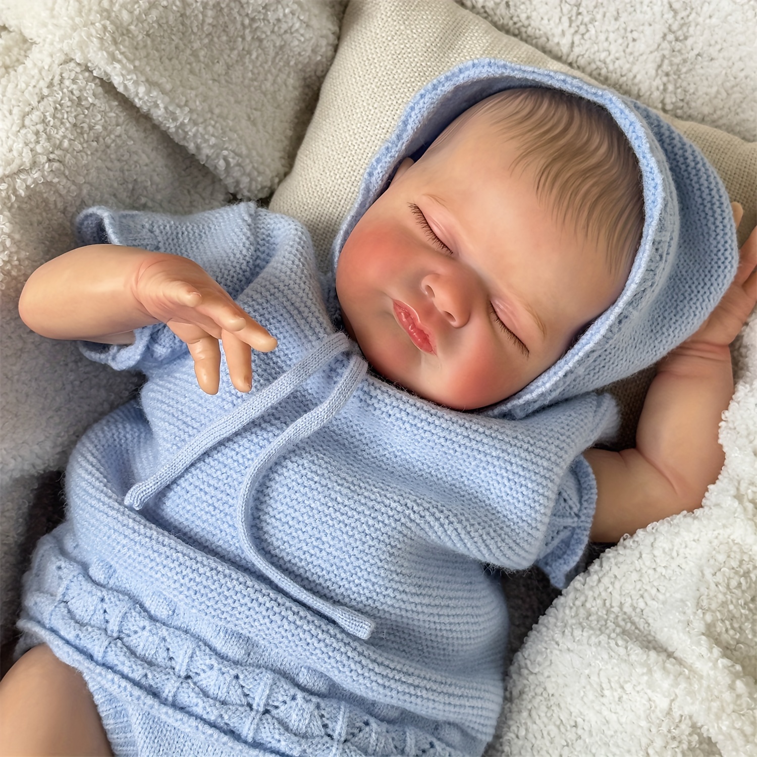 Full Body Silicone Reborn Baby Dolls 48CM 18 inch Blue Eyes Little