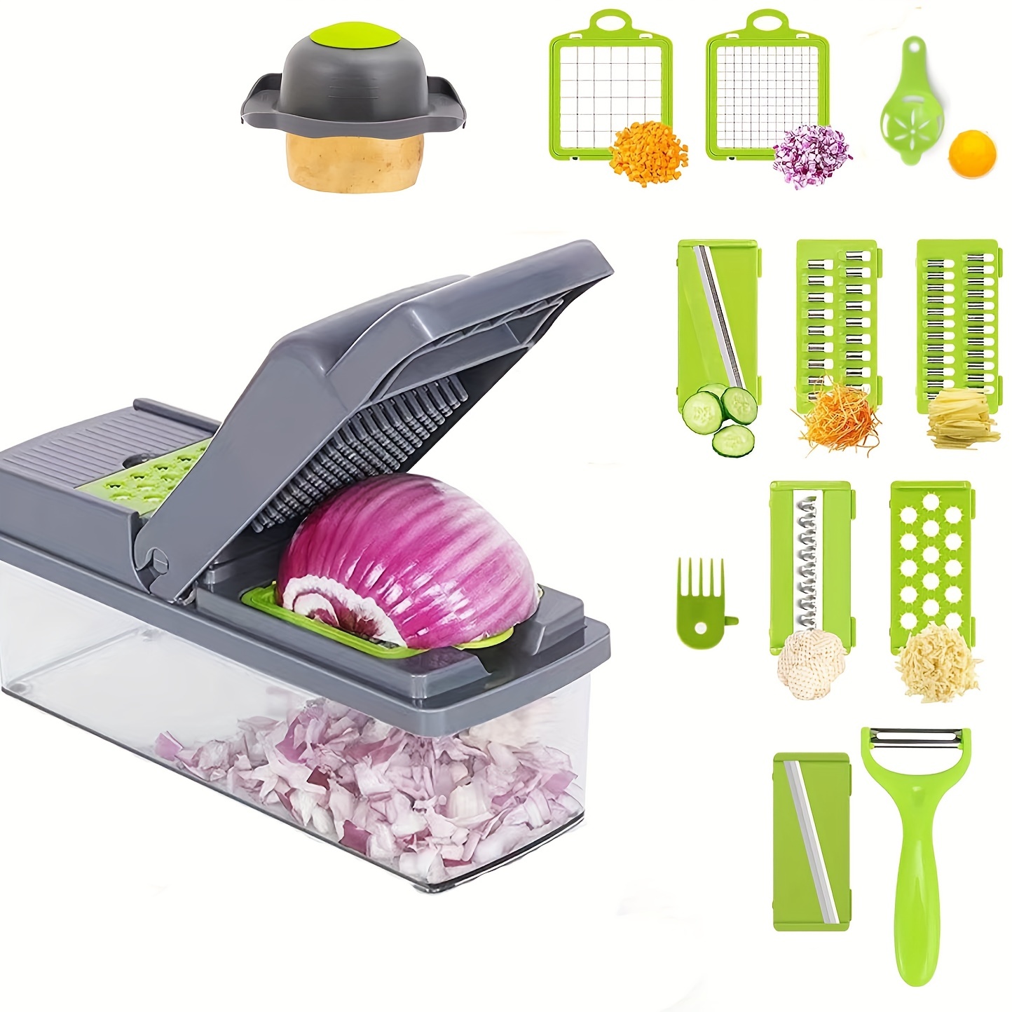 Vegetable Chopper Multifunctional Fruit Slicer Manual Food - Temu