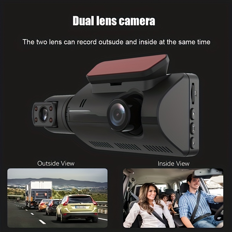 A68 3 inch 110 Degrees Car DVR 1080p HD Parking Monitoring Loop Recording Dash Cam Front Rear Dual Camera Driving Recorder