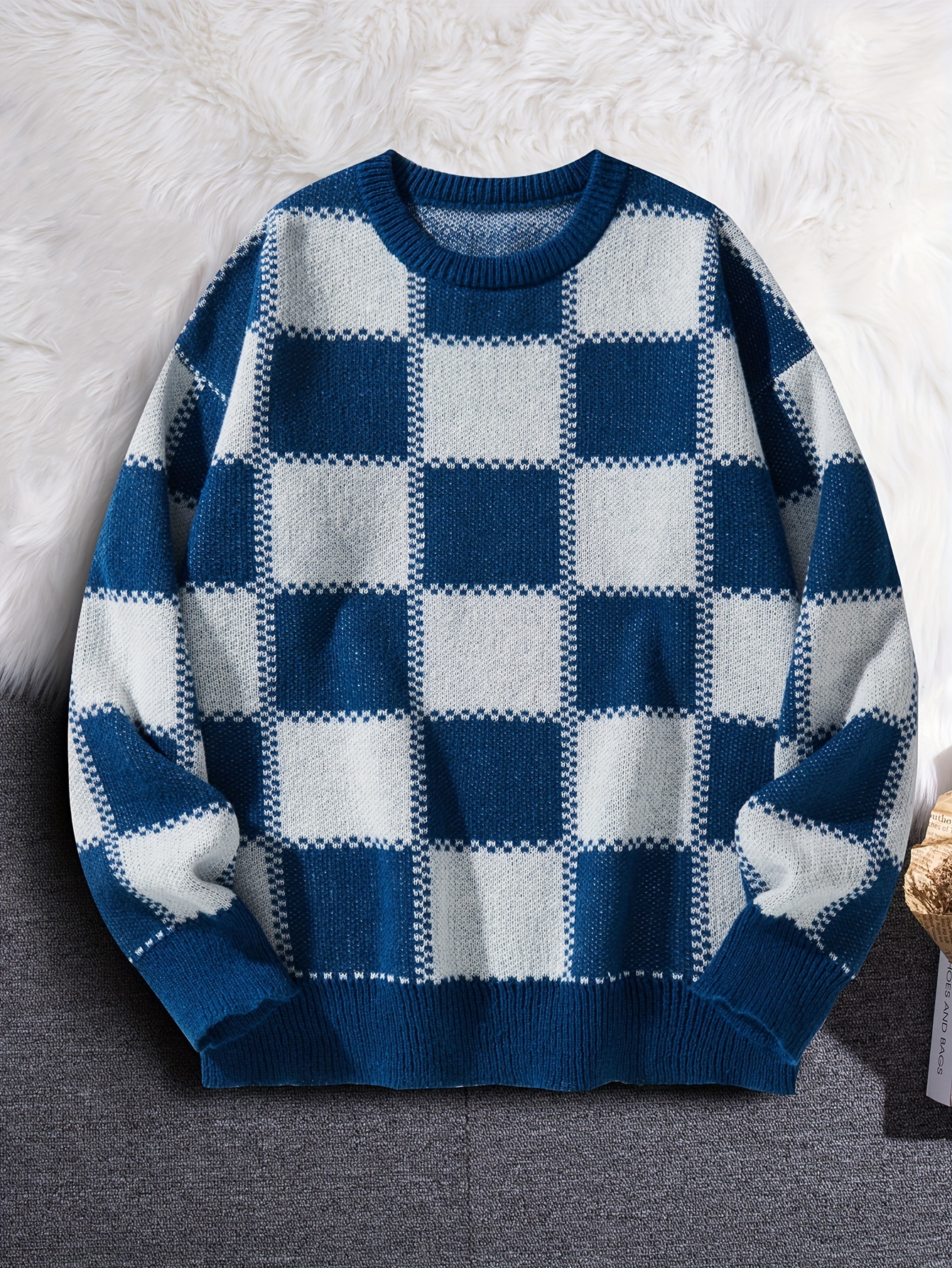 Checkerboard pullover cheap