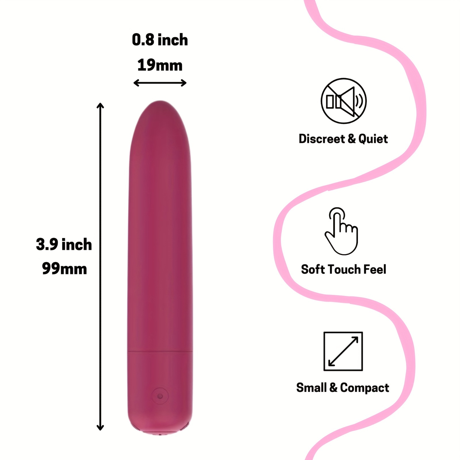 Vibratore Fuxia Sex Toy Vibratore per Il Piacere Femminile Con Cavo Usb per  Alimentazione Vibratore Gioco per Adulti (1) [RIGENERATO] 