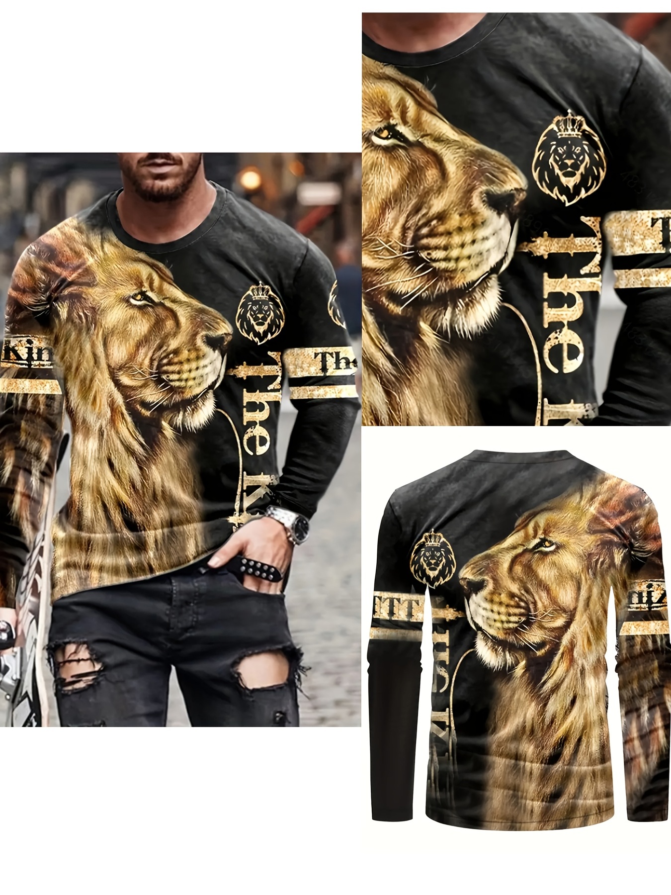 sudadera blanca tiger tigre oro dorada algodón