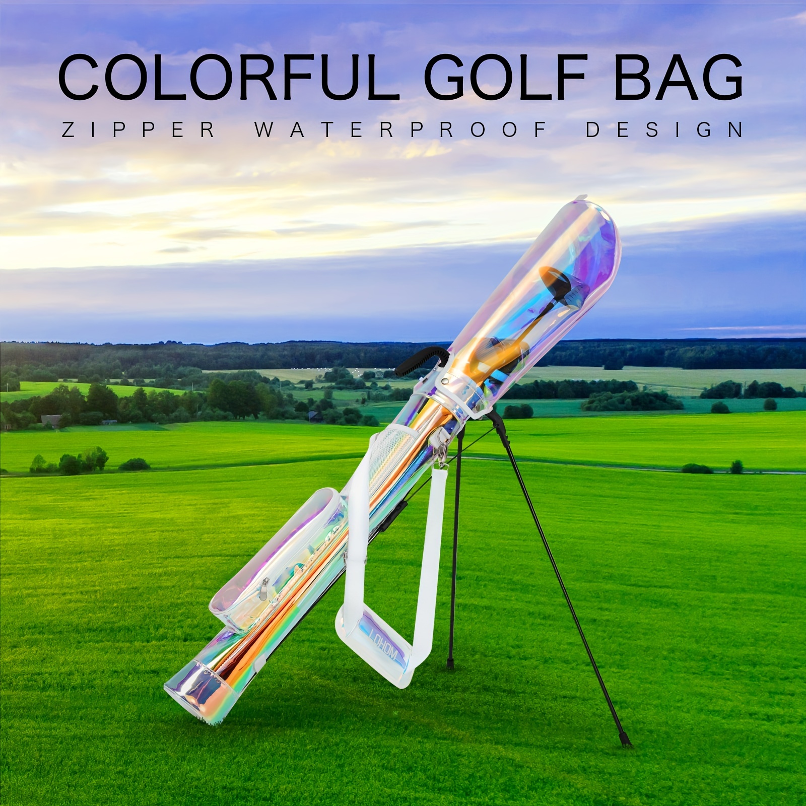 KVV Fashion Golf Stand Bag Clear Holographic Colorful
