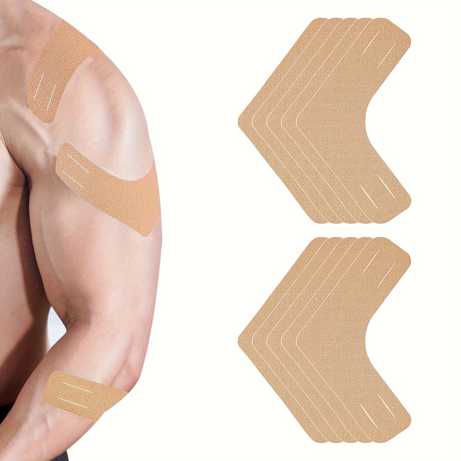 Nueva cinta adhesiva deportiva para músculos perforados de 2 tamaños,  cuidado terapéutico, cinta de kinesiología perforada fisiológica Accesorios  para máquinas de ejercicios color carne Sonducket OD009956-02
