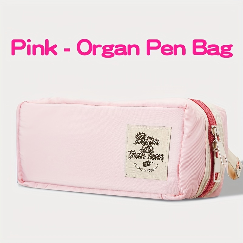 1pc Clear Pencil Bag, Minimalist Portable Stationery Bag For