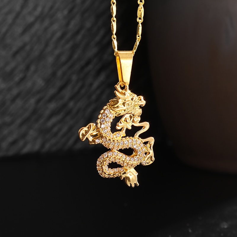 Men's Handsome Dragon Copper Pendant Necklace