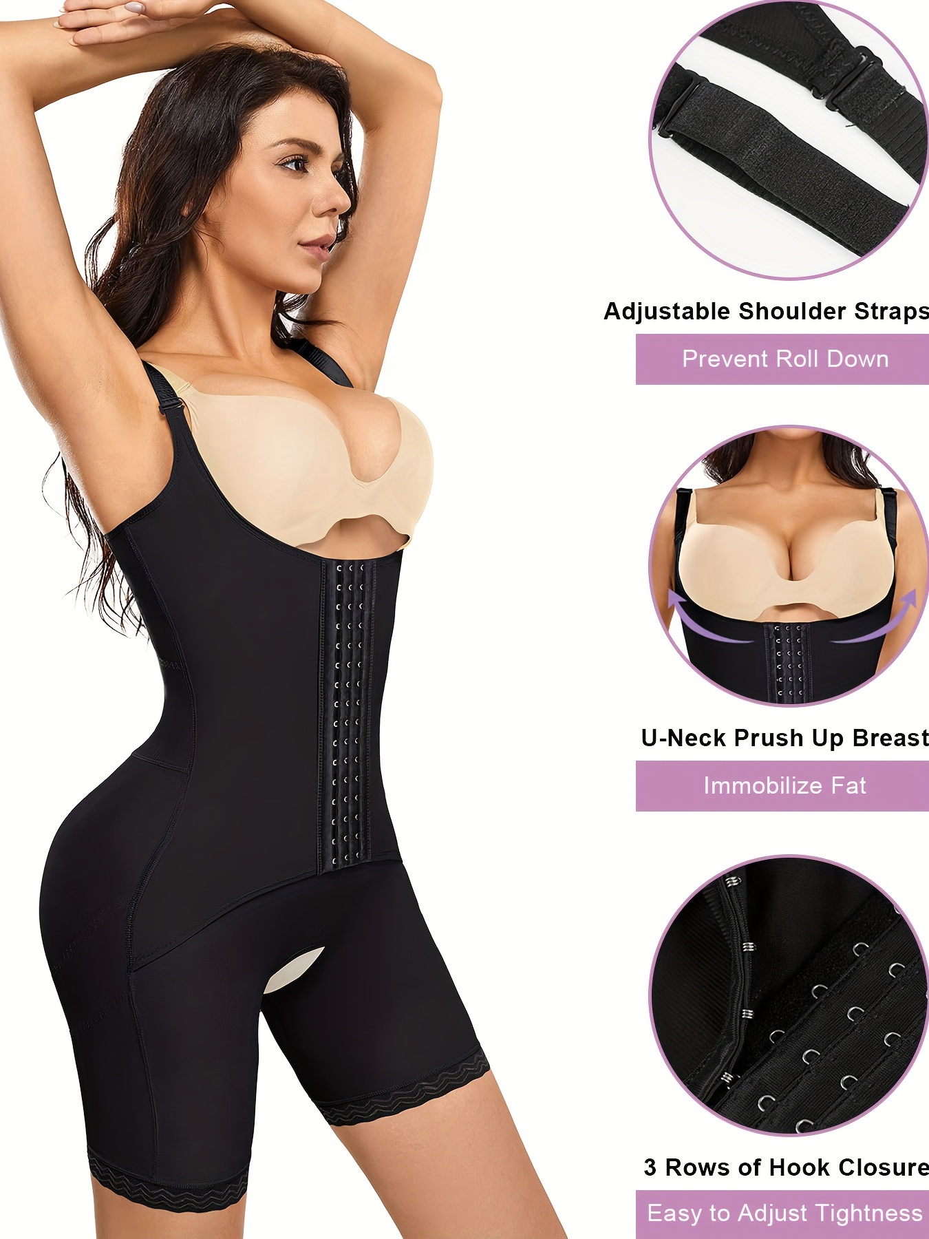Aueoeo Hip Pads for Women Shapewear, Waiste Trainer Body Suit