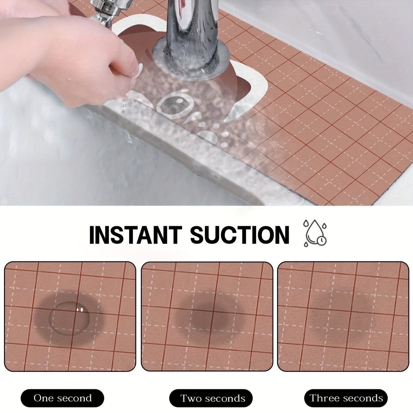 Christmas Diatomaceous Mud Faucet Suction Pad, Kitchen Countertop Faucet  Drainage Pad, Bathroom Sink Drainage Pad, Can Be Cut And Washed With Quick  Drying Pad - Temu Italy